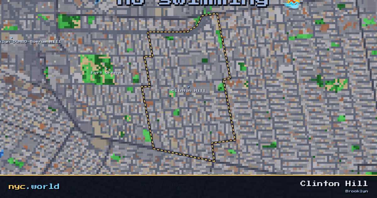 pixel-art map of Clinton Hill, Brooklyn on nyc.world