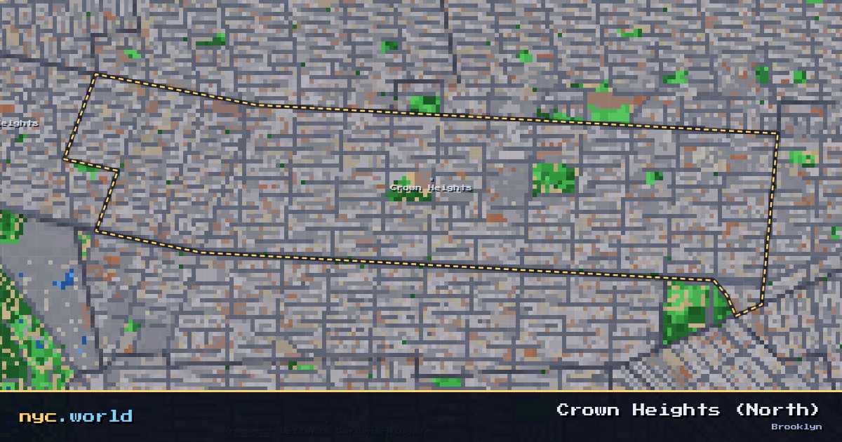 pixel-art map of Crown Heights (North), Brooklyn on nyc.world