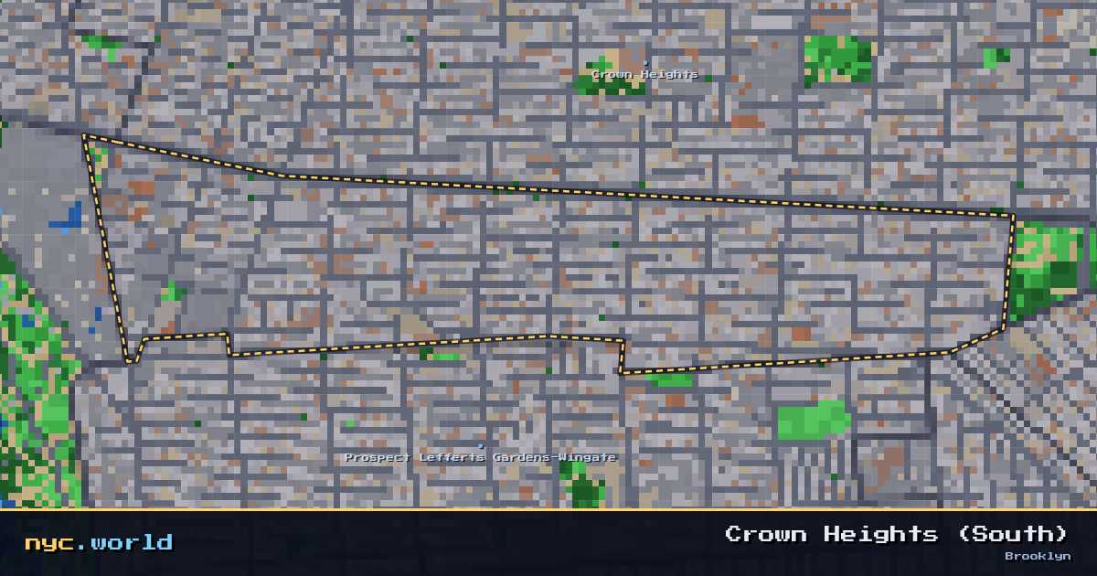 pixel-art map of Crown Heights (South), Brooklyn on nyc.world