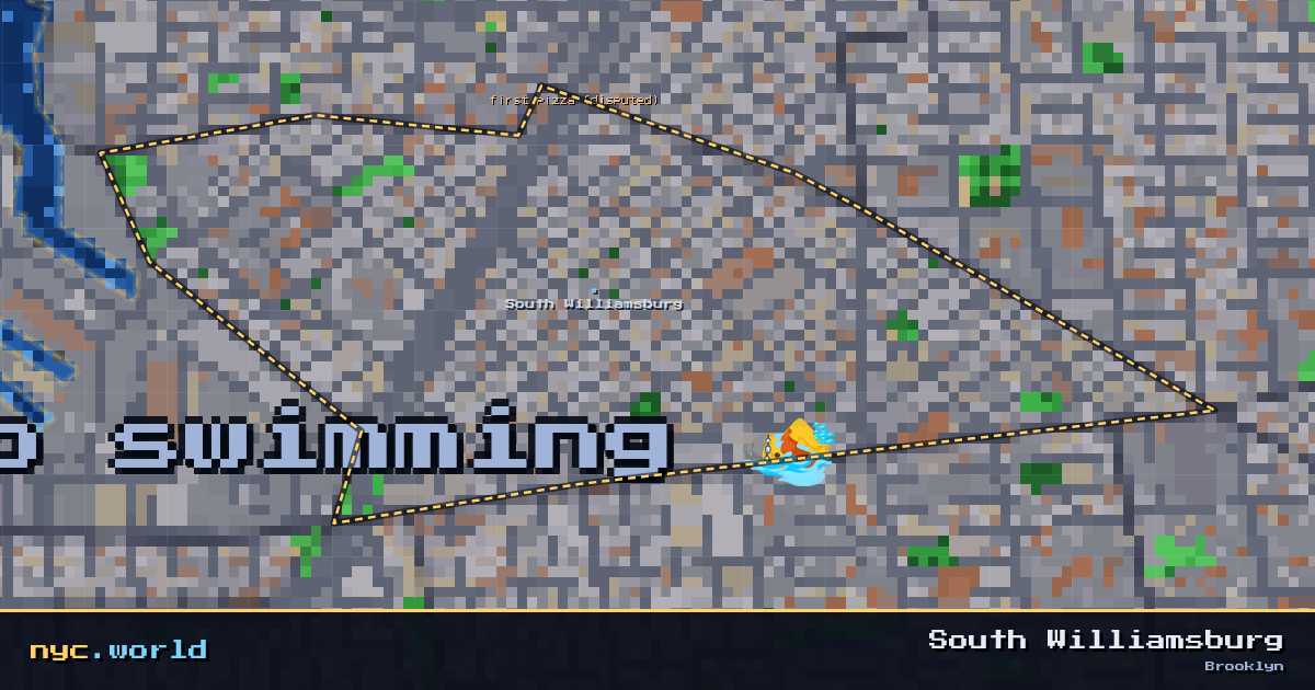 pixel-art map of South Williamsburg, Brooklyn on nyc.world