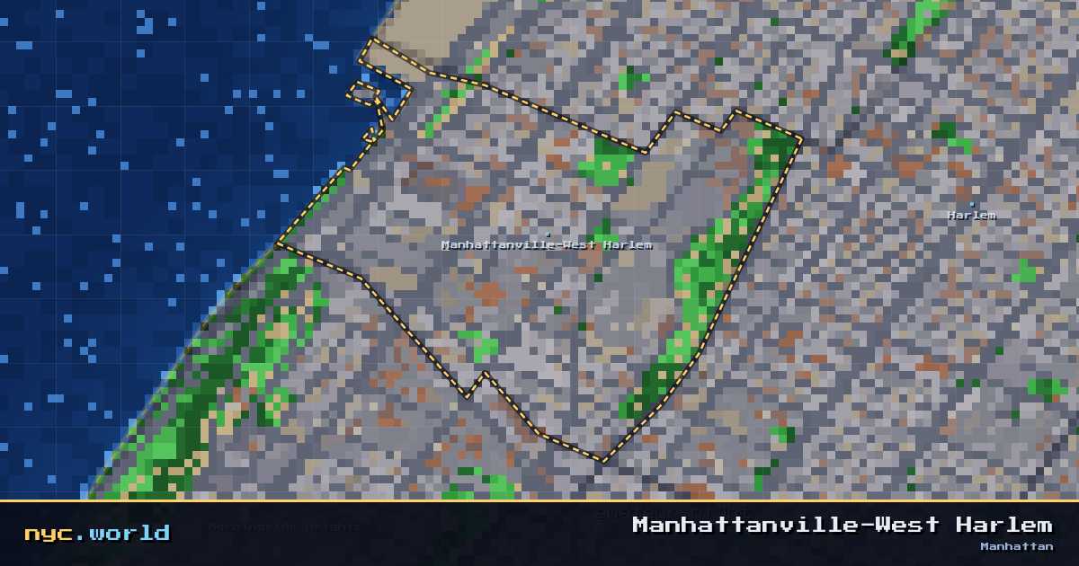 pixel-art map of Manhattanville-West Harlem, Manhattan on nyc.world