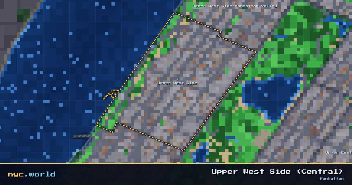 pixel-art map of Upper West Side (Central), Manhattan on nyc.world