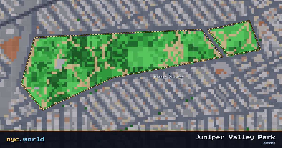 pixel-art map of Juniper Valley Park, Queens on nyc.world