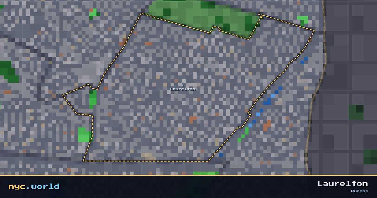 pixel-art map of Laurelton, Queens on nyc.world
