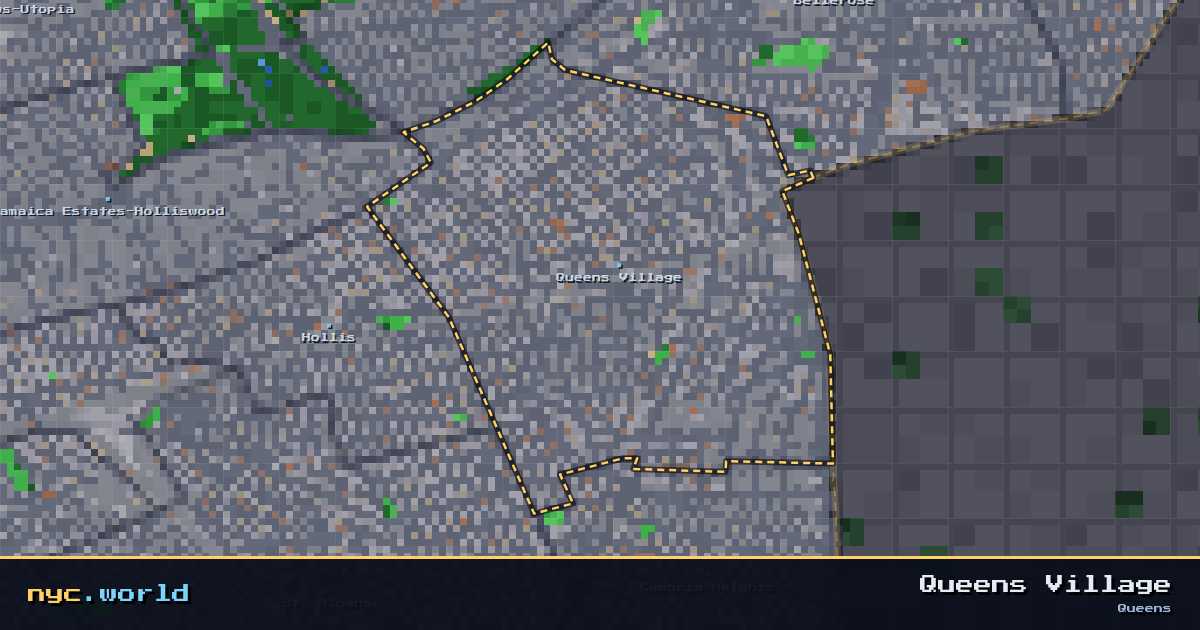 pixel-art map of Queens Village, Queens on nyc.world