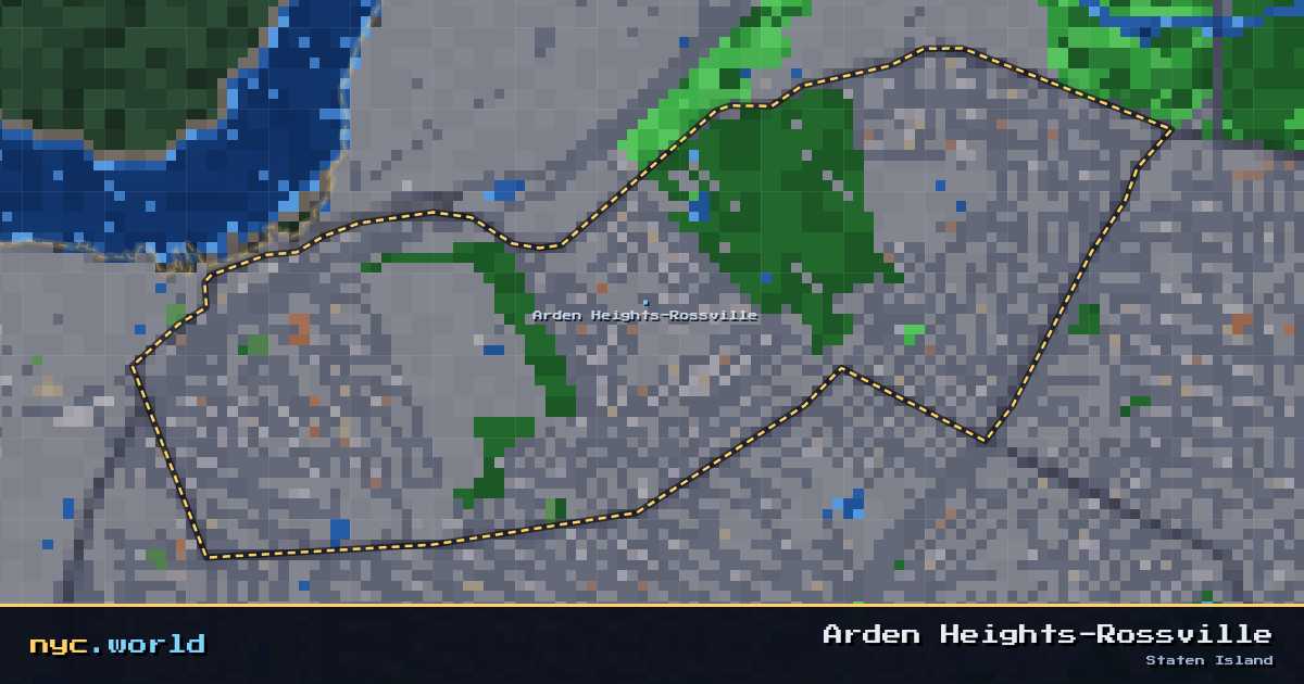 pixel-art map of Arden Heights-Rossville, Staten Island on nyc.world